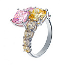 Кольцо из серебра с фианитом