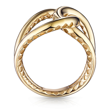 Кольцо из серебра с позолотой