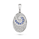 Подвеска из серебра с фианитами