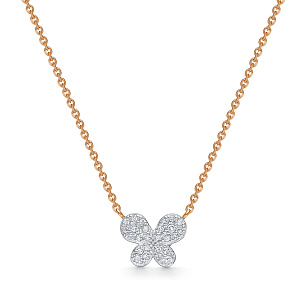 Колье из красного золота с бриллиантом