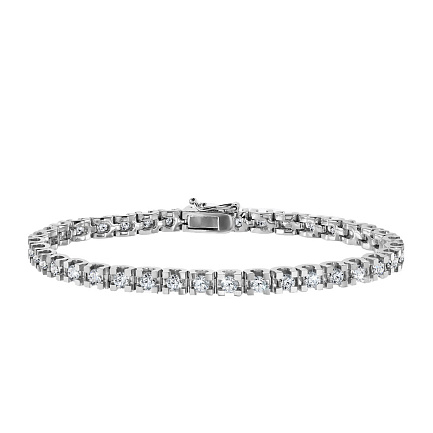 Браслет декоративный из белого золота с бриллиантами