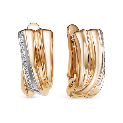 Серьги из белого золота с бриллиантами