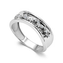 Кольцо из белого золота с бриллиантами