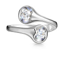 Кольцо из белого золота с бриллиантами