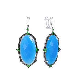Серьги из белого золота