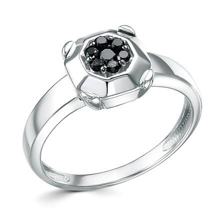 Кольцо из белого золота с бриллиантами