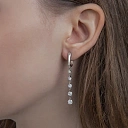 Серьги с английским замком из белого золота с бриллиантами