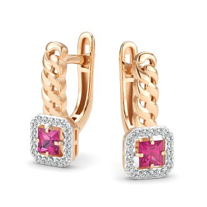 Серьги с английским замком 27289-103