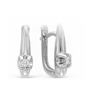 Серьги из белого золота