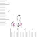 Серьги детские из серебра с фианитом
