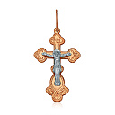 Крест из комбинированного золота