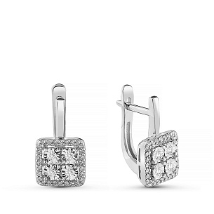 Серьги из белого золота