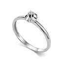 Кольцо из белого золота с бриллиантом