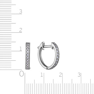 Серьги из белого золота с бриллиантом