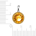 Подвеска из белого золота с цитрином