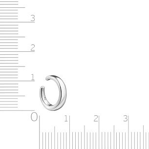 Серьга одиночная из серебра