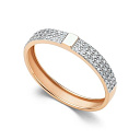 Кольцо из красного золота с бриллиантами