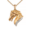 Подвеска из желтого золота с бриллиантами