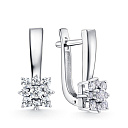 Серьги из белого золота с бриллиантами