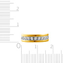 Кольцо обручальное из желтого золота с бриллиантами