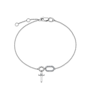 Браслет из белого золота с бриллиантом