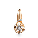 Подвеска из красного золота с бриллиантами