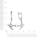 Серьги с английским замком из серебра