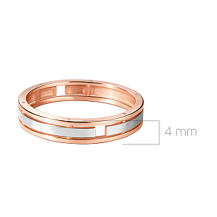 Кольцо обручальное из красного золота