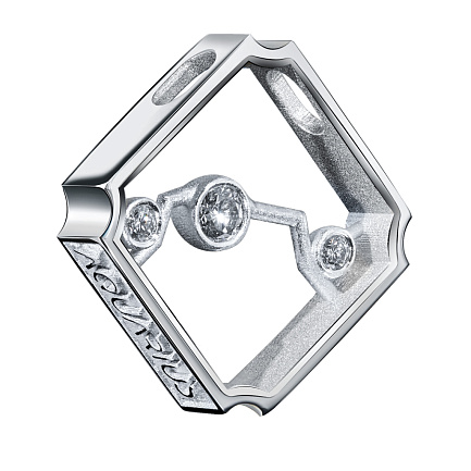 Подвеска из белого золота с бриллиантами