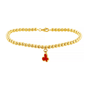 Браслет декоративный из серебра с эмалью