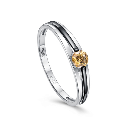 Кольцо из серебра с фианитом