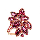Кольцо из красного золота с сапфирами