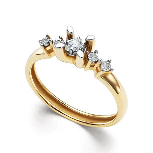 Кольцо из желтого золота