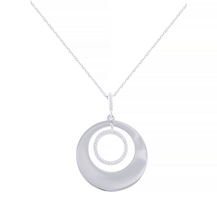 Подвеска из серебра с фианитом