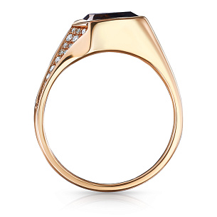 Кольцо из желтого золота с бриллиантом