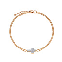 Браслет из красного золота с бриллиантами