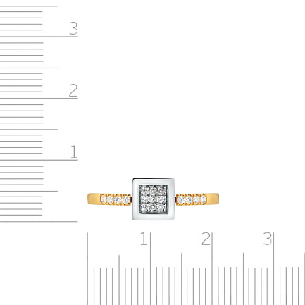 Кольцо из желтого золота с бриллиантами