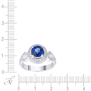 Кольцо помолвочное из белого золота с бриллиантами