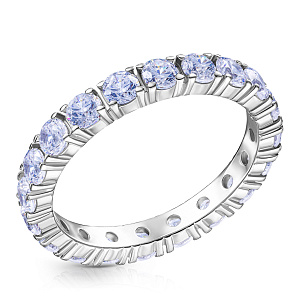 Кольцо из серебра с фианитом