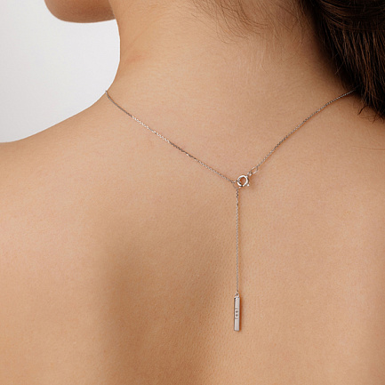 Колье из серебра с фианитами