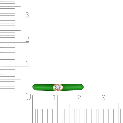 Кольцо из красного золота с топазом, эмалью