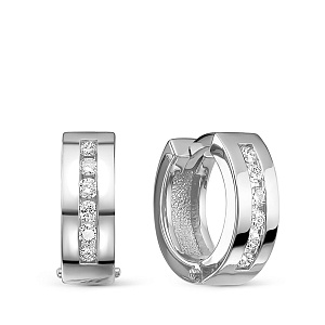 Серьги из белого золота с бриллиантами