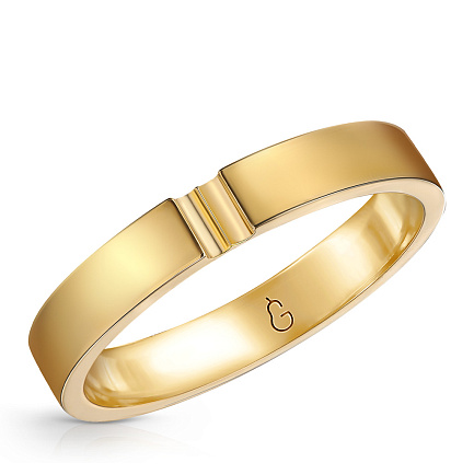 Кольцо обручальное из желтого золота