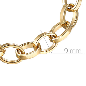 Браслет декоративный из серебра с позолотой