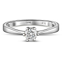 Кольцо из белого золота с бриллиантом