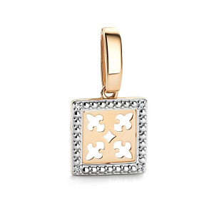 Подвеска из красного золота с бриллиантами