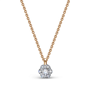 Колье из красного золота с бриллиантами