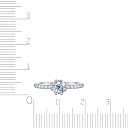 Кольцо из серебра с фианитом