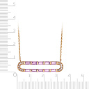 Колье из красного золота с бриллиантами, аметистом