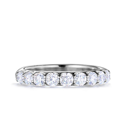 Кольцо обручальное из белого золота